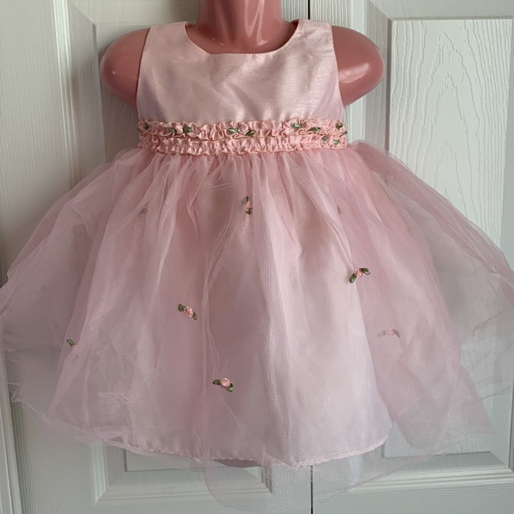 Fashion Baby Girls Sleeveless Formal Special Occasion Dress 2-pc Set 12 mos